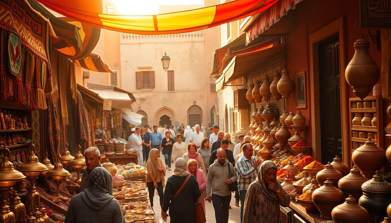 Bargain shopping in Moroccan markets