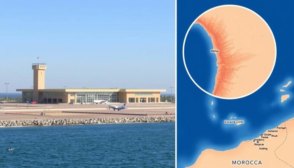 Image of Essaouira's airport or a map showing its location