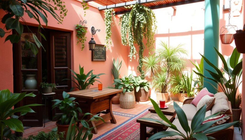 Image of a budget-friendly hostel in Marrakech with a communal terrace