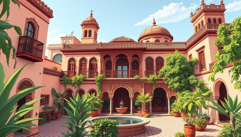 Image of a luxurious riad in Tangier's medina