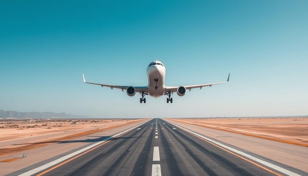 Image of a plane landing at Agadir-Al Massira Airport Image of a plane landing at Agadir-Al Massira Airport